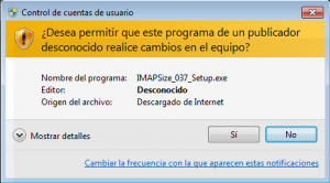 Permitir acceso a instalar IMAPSize